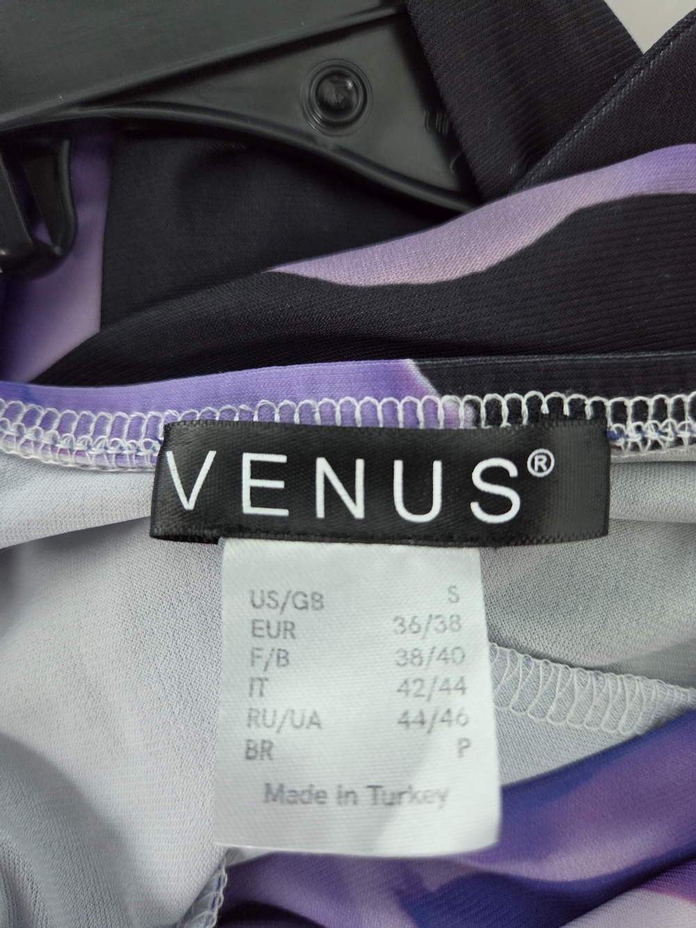VENUS Black and Purple Floral Halter Maxi Dress - Picture 8 of 8